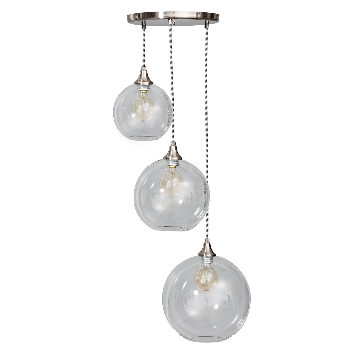 ETH Hanglamp Calvello – Geborsteld staal