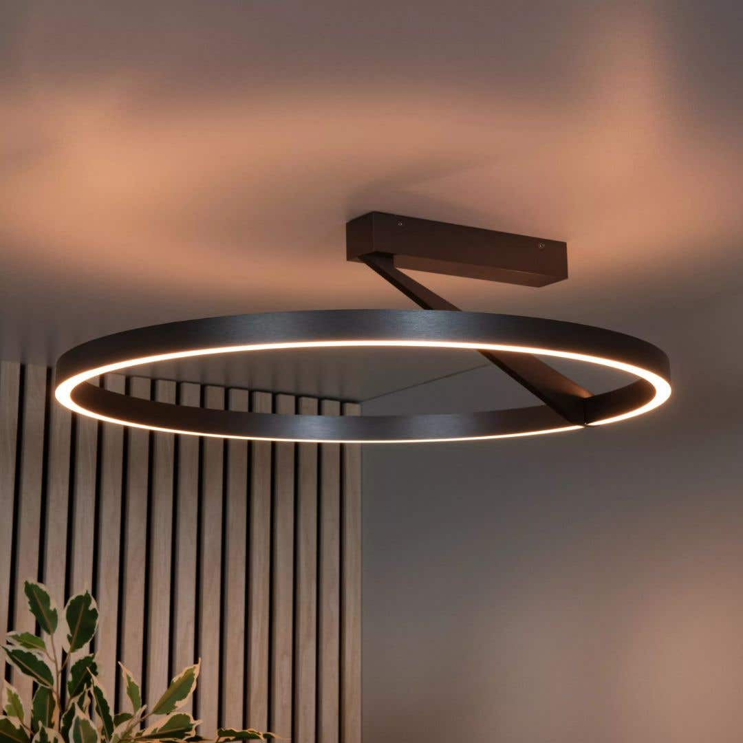 Lucide Plafondlamp – Applause – Ø 60 cm – Grijs ijzer