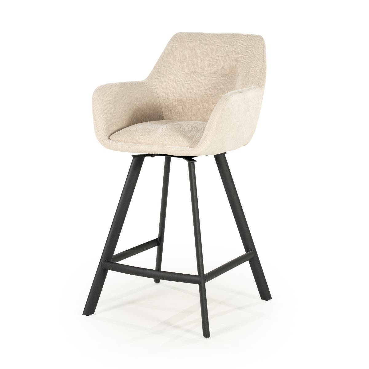 By-Boo Barstoel Bliss met armleuning – Beige