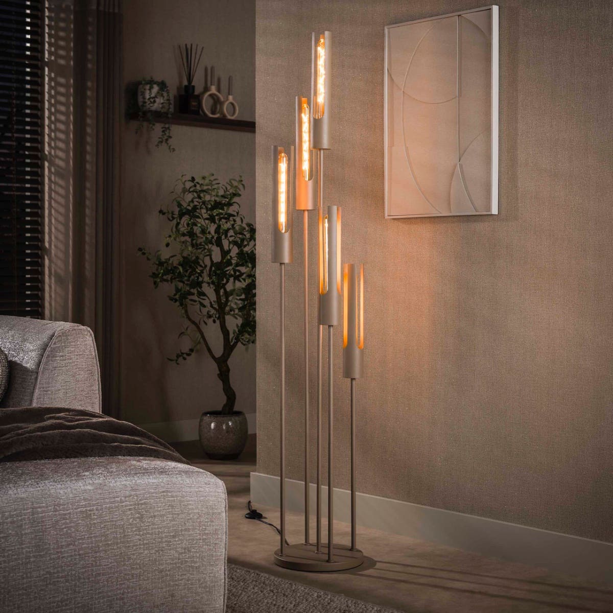 Reefs Interior Vloerlamp Vertigo 5L – Beige