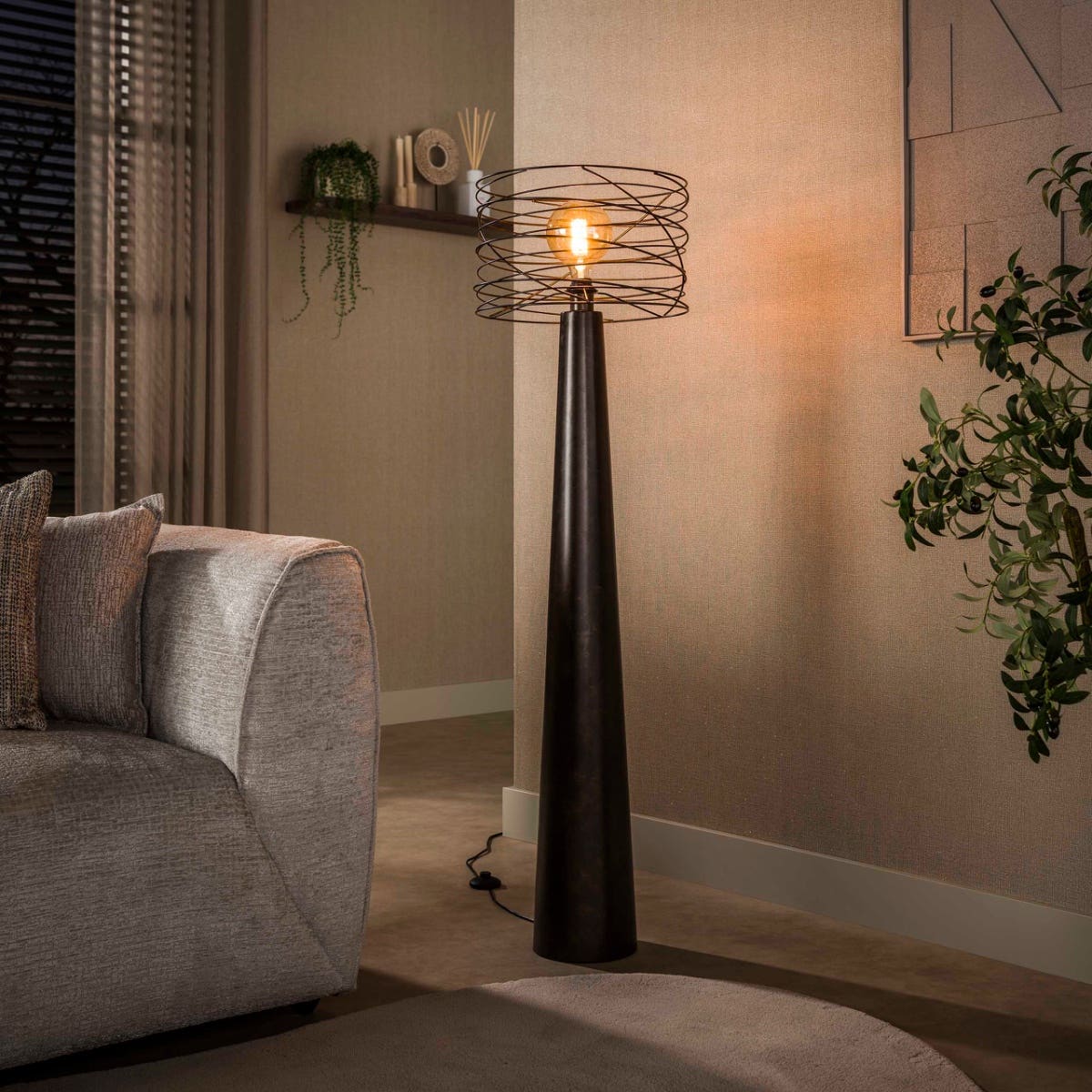 Reefs Interior Vloerlamp Duns – Bruin