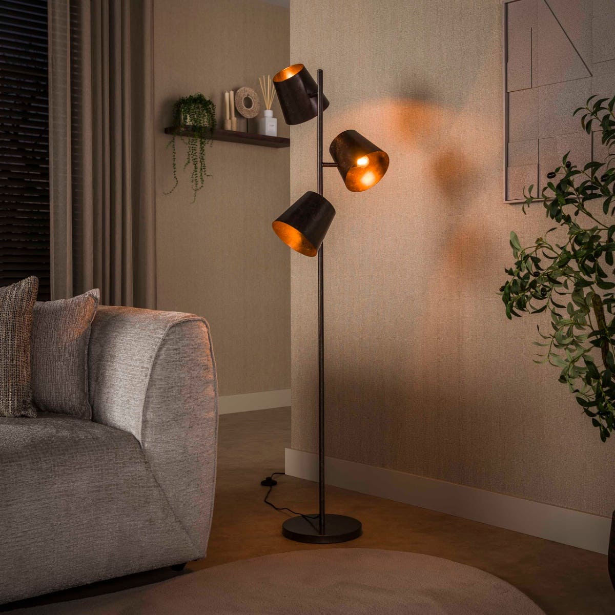 Reefs Interior Vloerlamp Kinetic – Bruin