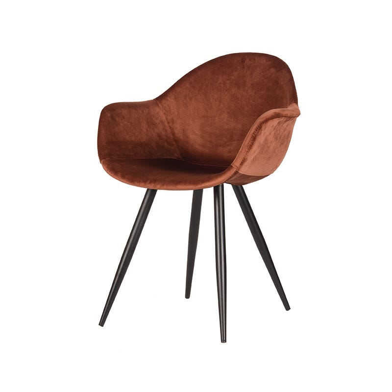 LABEL51 Eetkamerstoel Forli - Rust - Fluweel