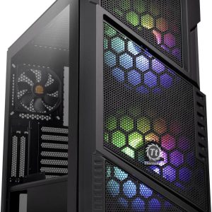 Thermaltake Commander C31 TG Midi-tower PC-behuizing, Gaming-behuizing Zwart 2 voorgeïnstalleerde LED-ventilators, 1 voo