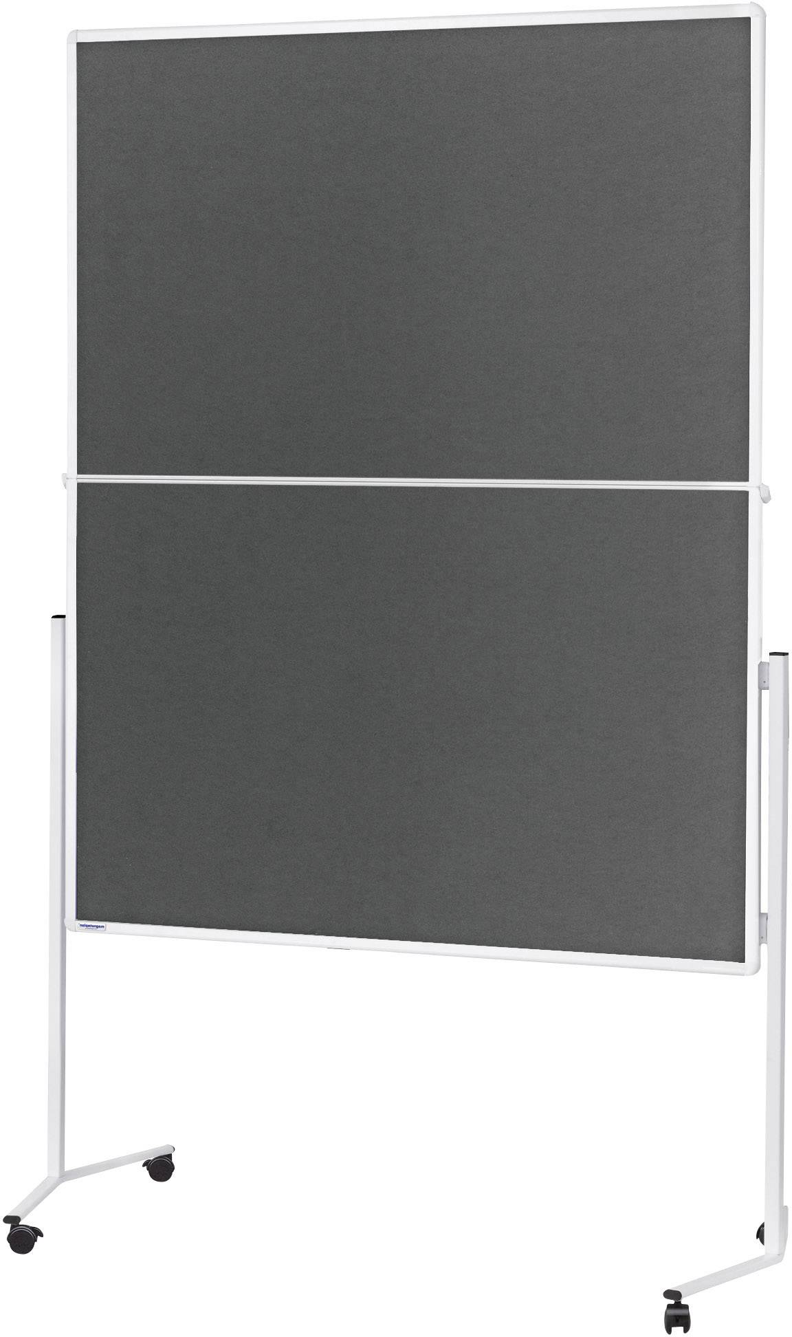 magnetoplan Presentatiebord 2111301 (l x b x h) 1260.00 x 1200 x 1500 mm Vilt Grijs, Wit Tweezijdig te gebruiken, Incl.