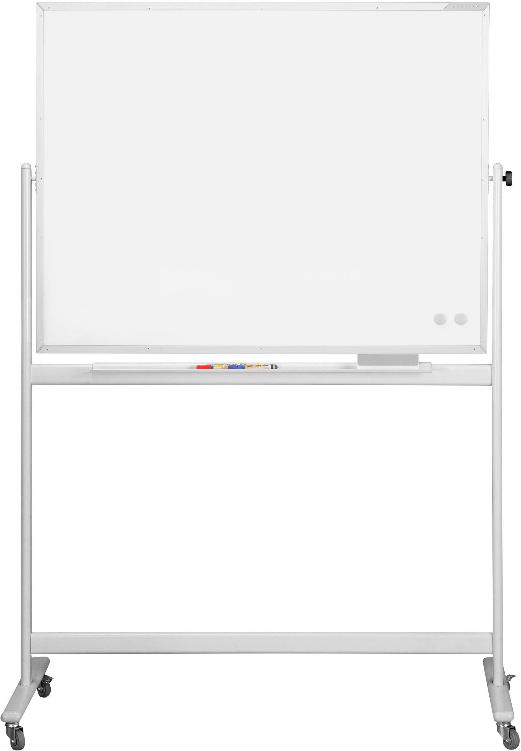 magnetoplan Whiteboard SP Mobil (b x h) 1500 mm x 1000 mm Wit, Aluminium Speciaal gelakt Aan beide zijden te gebruiken,