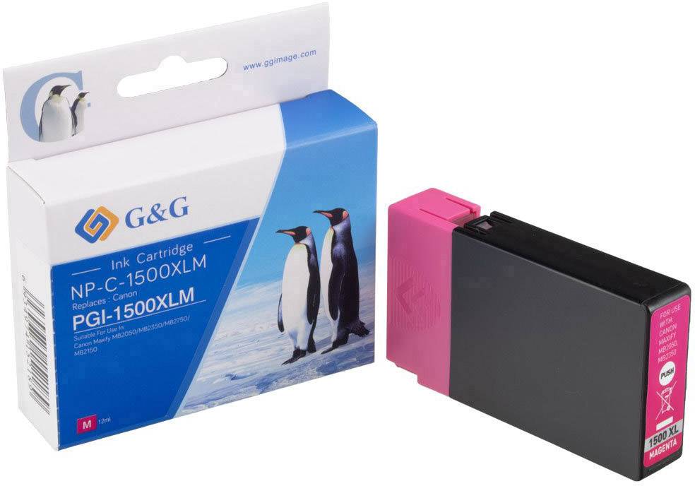 G&G Inktcartridge vervangt Canon PGI-1500M XL Compatibel Magenta NP-C-1500XLM 1C1500M