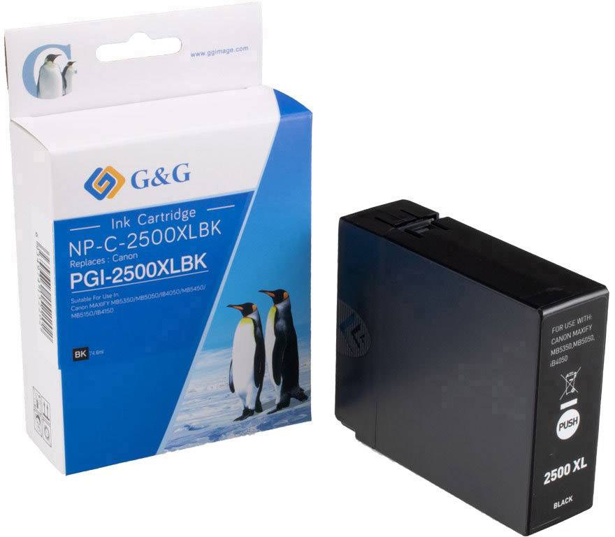 G&G Inktcartridge vervangt Canon PGI-2500BK XL Compatibel Zwart NP-C-2500XLBK 1C2500B