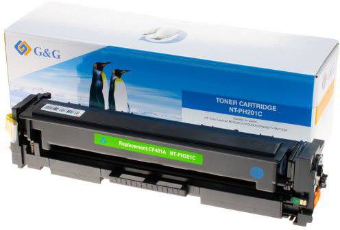 G&G Toner vervangt HP 201A, CF401A Compatibel Cyaan 1400 bladzijden NT-PH201C 14368