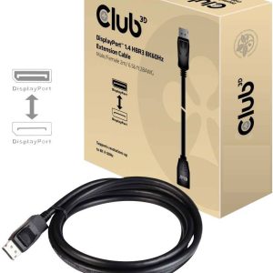 club3D CAC-1022 DisplayPort-kabel DisplayPort Verlengkabel DisplayPort-stekker, DisplayPort-bus 2.00 m Zwart club3D CAC-1022 DisplayPort-kabel DisplayPort Verlengkabel DisplayPort-stekker, DisplayPort-bus 2.00 m Zwart