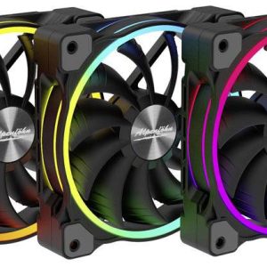 Alpenföhn Wing Boost 3 ARGB PWM PC-ventilator Zwart (b x h x d) 140 x 140 x 25 mm Incl. LED-verlichting