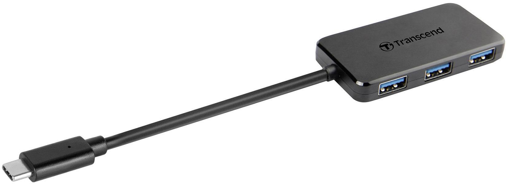 Transcend TS-HUB2C TS-HUB2C USB-hub 4 poorten USB-A USB 3.1 Gen1 5 GBit/s Zwart