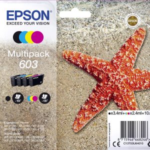 Epson Inktcartridge T03U64, 603 Origineel Combipack Zwart, Cyaan, Magenta, Geel C13T03U64010 Epson Inktcartridge T03U64, 603 Origineel Combipack Zwart, Cyaan, Magenta, Geel C13T03U64010