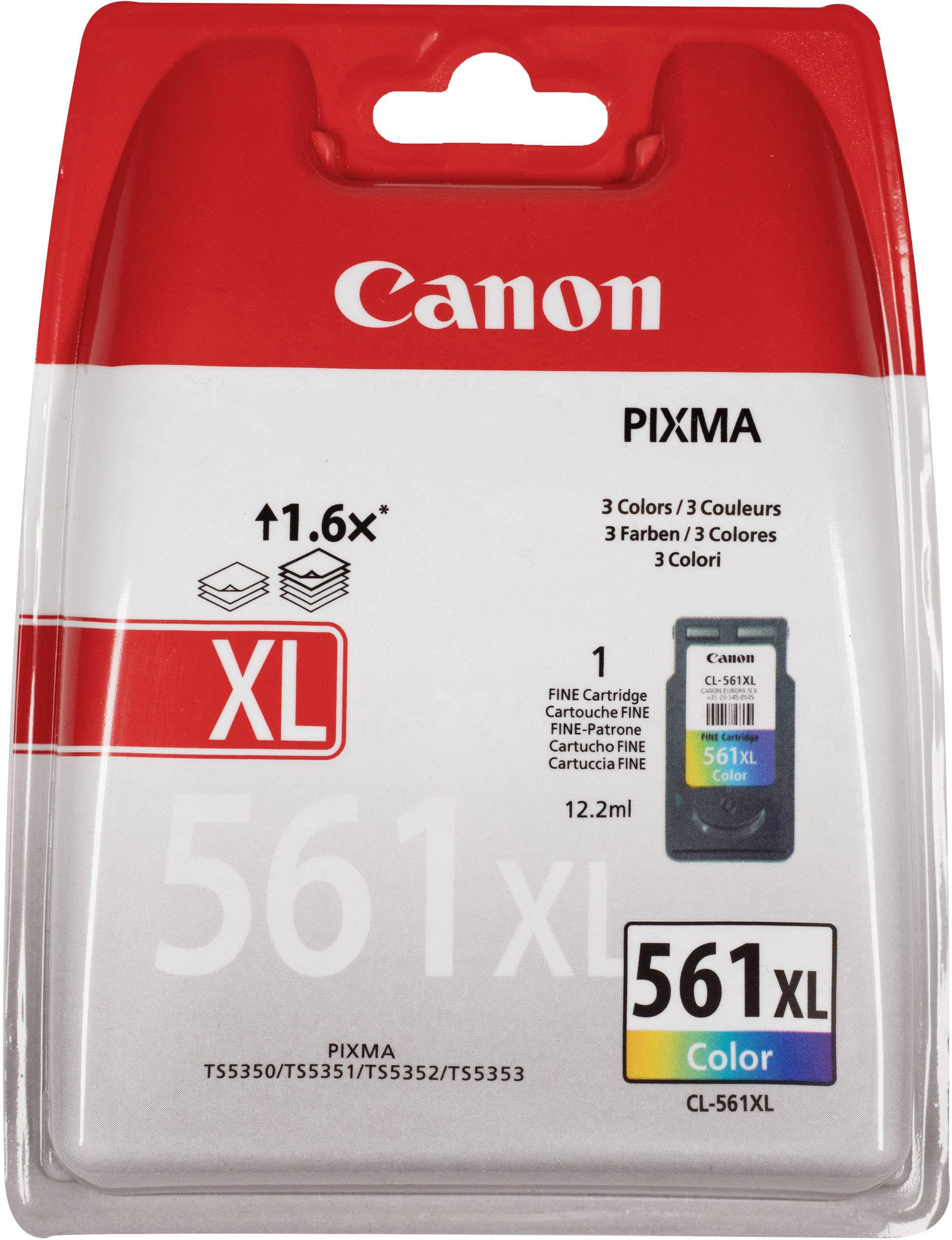 Canon Inktcartridge CL-561XL Origineel Cyaan, Magenta, Geel 3730C001