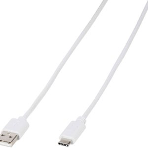 Vivanco 39452 USB-kabel USB 2.0 USB-A stekker, USB-C stekker 1.00 m Wit Universeel Vivanco 39452 USB-kabel USB 2.0 USB-A stekker, USB-C stekker 1.00 m Wit Universeel