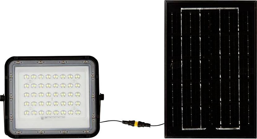 V-TAC VT-40W 7821 LED-schijnwerper, Zonne-energiemodule 6 W Koudwit Zwart