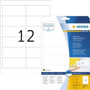 Herma 4228 Correctie-etiketten 97 x 42.3 mm Papier, mat Wit 300 stuk(s) Permanent hechtend Laser (zwart/wit), Kopiëren ( Herma 4228 Correctie-etiketten 97 x 42.3 mm Papier, mat Wit 300 stuk(s) Permanent hechtend Laser (zwart/wit), Kopiëren (