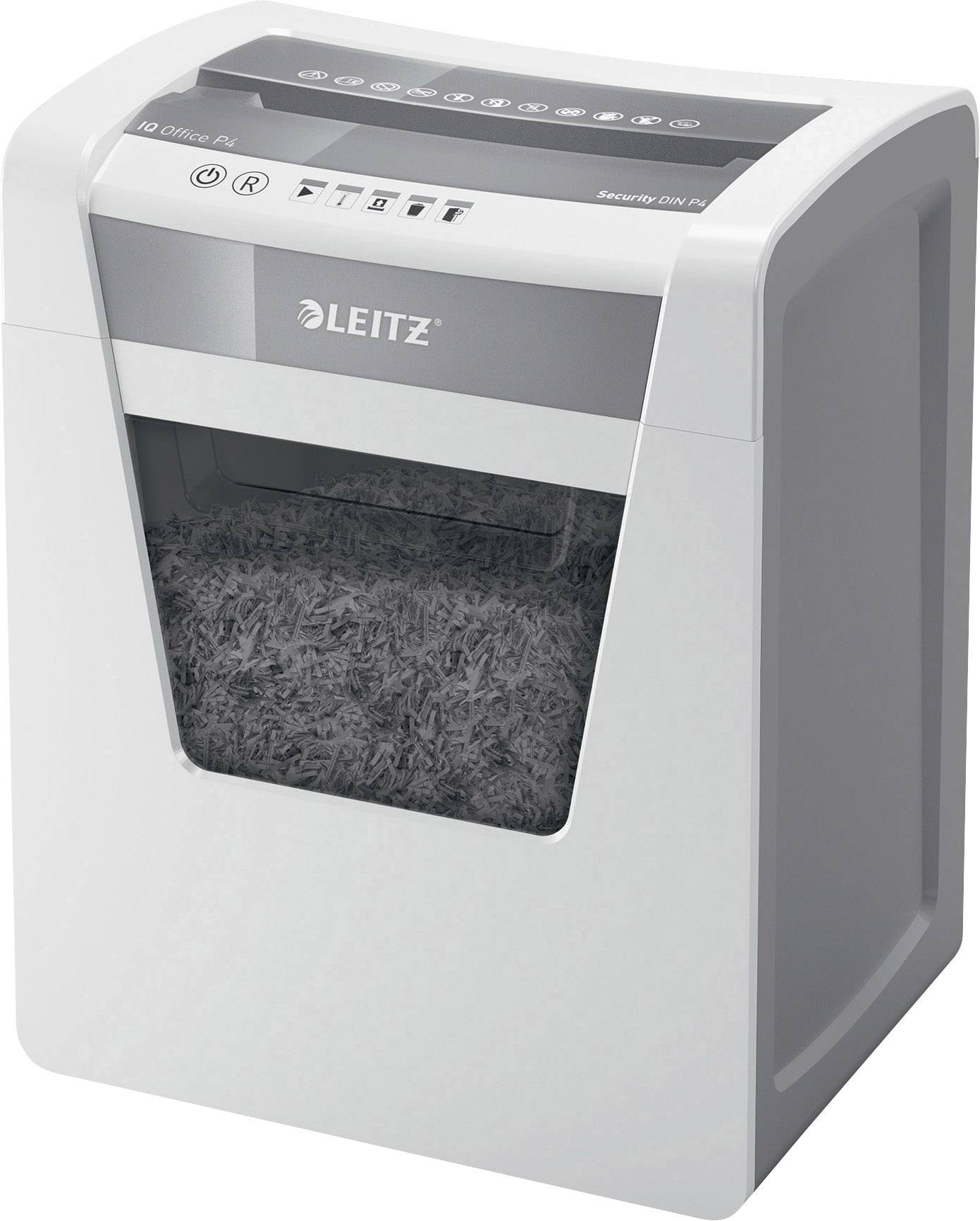 Leitz IQ Home Office P4 Papierversnipperaar 5 vellen Cross cut 4 x 40 mm P-4 23 l Ook geschikt voor Nietjes, Paperclips