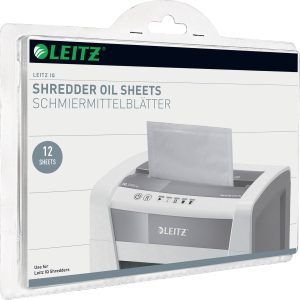 Leitz IQ Oil Sheets Oliepapier voor papierversnipperaar 12 vellen Leitz IQ Oil Sheets Oliepapier voor papierversnipperaar 12 vellen