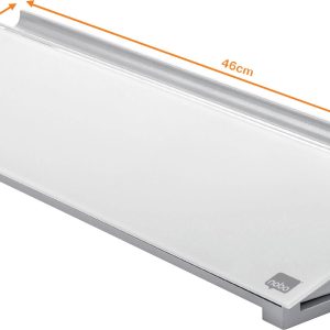 nobo Glazen notitiebord Diamond Glass Memo Desktop (b x h) 458 mm x 60 mm Stralend wit Incl. opbergbakje, Incl. boardmar nobo Glazen notitiebord Diamond Glass Memo Desktop (b x h) 458 mm x 60 mm Stralend wit Incl. opbergbakje, Incl. boardmar