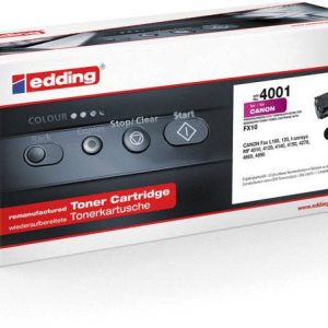 Edding Tonercassette Zwart 2000 bladzijden EDD-4001 Canon FX10 Edding Tonercassette Zwart 2000 bladzijden EDD-4001 Canon FX10
