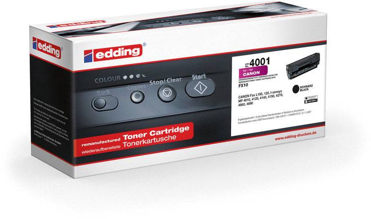 Edding Tonercassette Zwart 2000 bladzijden EDD-4001 Canon FX10