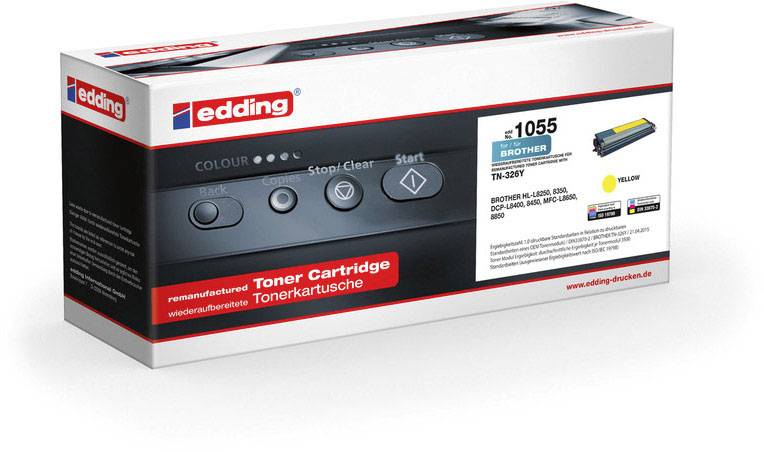 Edding Tonercassette Compatibel Geel 3500 bladzijden EDD-1055 Brother TN-326Y