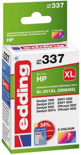 Edding Inktcartridge vervangt HP 301XL, CH564EE Compatibel Kleur EDD-337 18-337