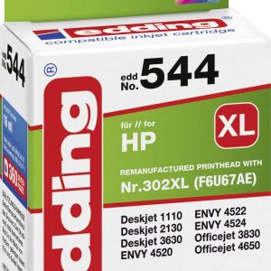 Edding Inktcartridge vervangt HP 302XL, F6U67AE Compatibel Kleur 18-544 18-544