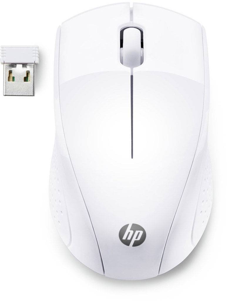 HP 220 Muis Radiografisch Optisch Wit 3 Toetsen 1300 dpi Geïntegreerd scrollwiel