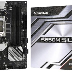 BioStar B650M-Silver (AM5) Moederbord Socket AMD AM5 Vormfactor Micro-ATX Moederbord chipset AMD® B650 BioStar B650M-Silver (AM5) Moederbord Socket AMD AM5 Vormfactor Micro-ATX Moederbord chipset AMD® B650