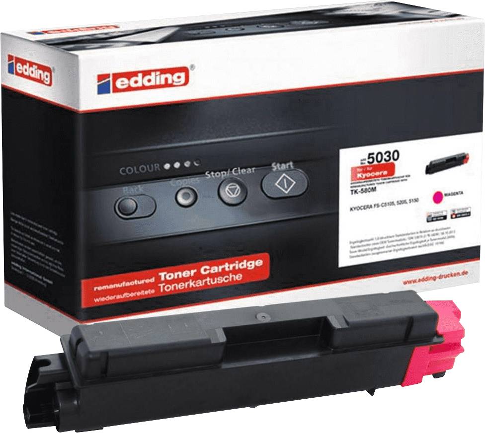 Edding Toner vervangt Kyocera TK-580M Compatibel Magenta 2800 bladzijden EDD-5030 18-5030
