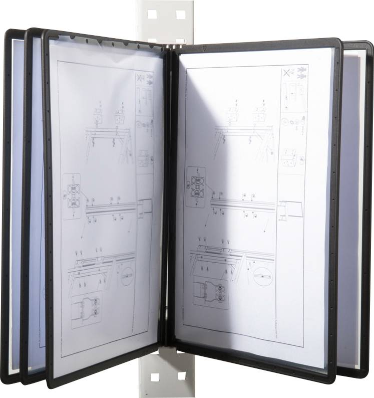 Durable Standaard voor bureaustandaard DURABLE SHERPA - Anzeige - für A4 - Schwarzer Rahmen (Packung mit 5) DIN A4 Aanta