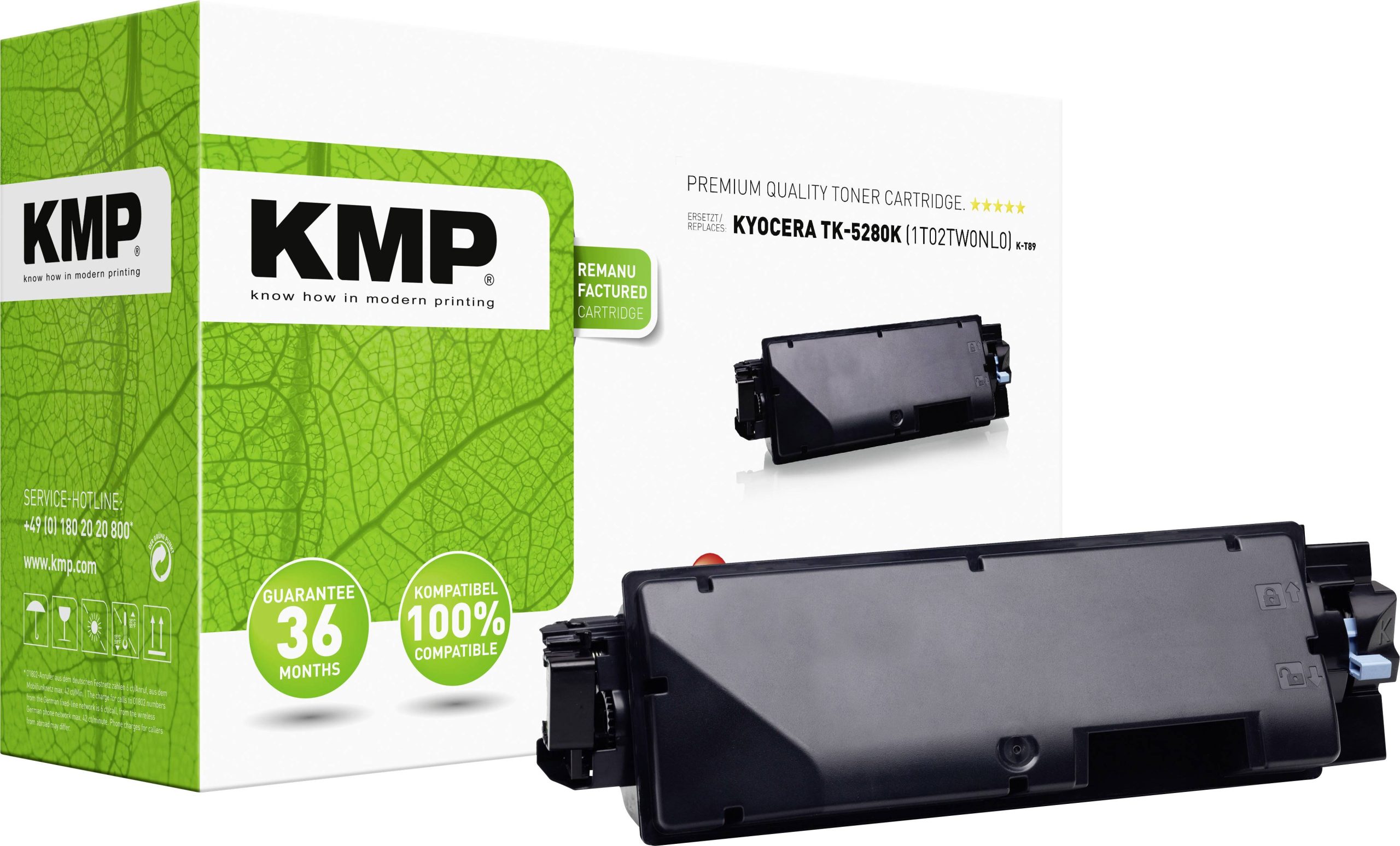 KMP Toner vervangt Kyocera 1T02TW0NL0, TK-5280K Compatibel Zwart 13000 bladzijden K-T89 2923,3000