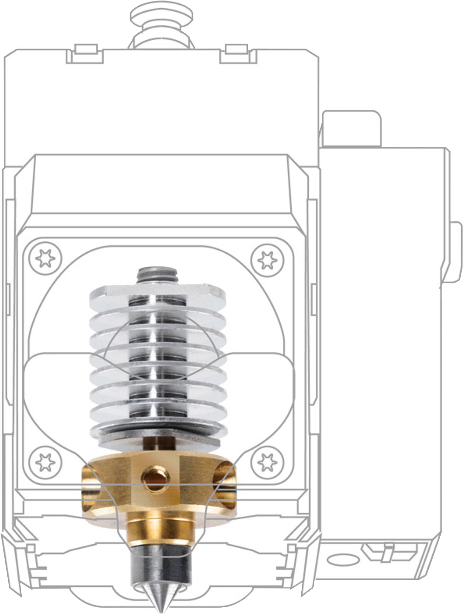 XYZprinting XYZprinting Quick Release HSS RVS extruder 0,4 mm Geschikt voor: XYZprinting da Vinci Junior, XYZprinting da