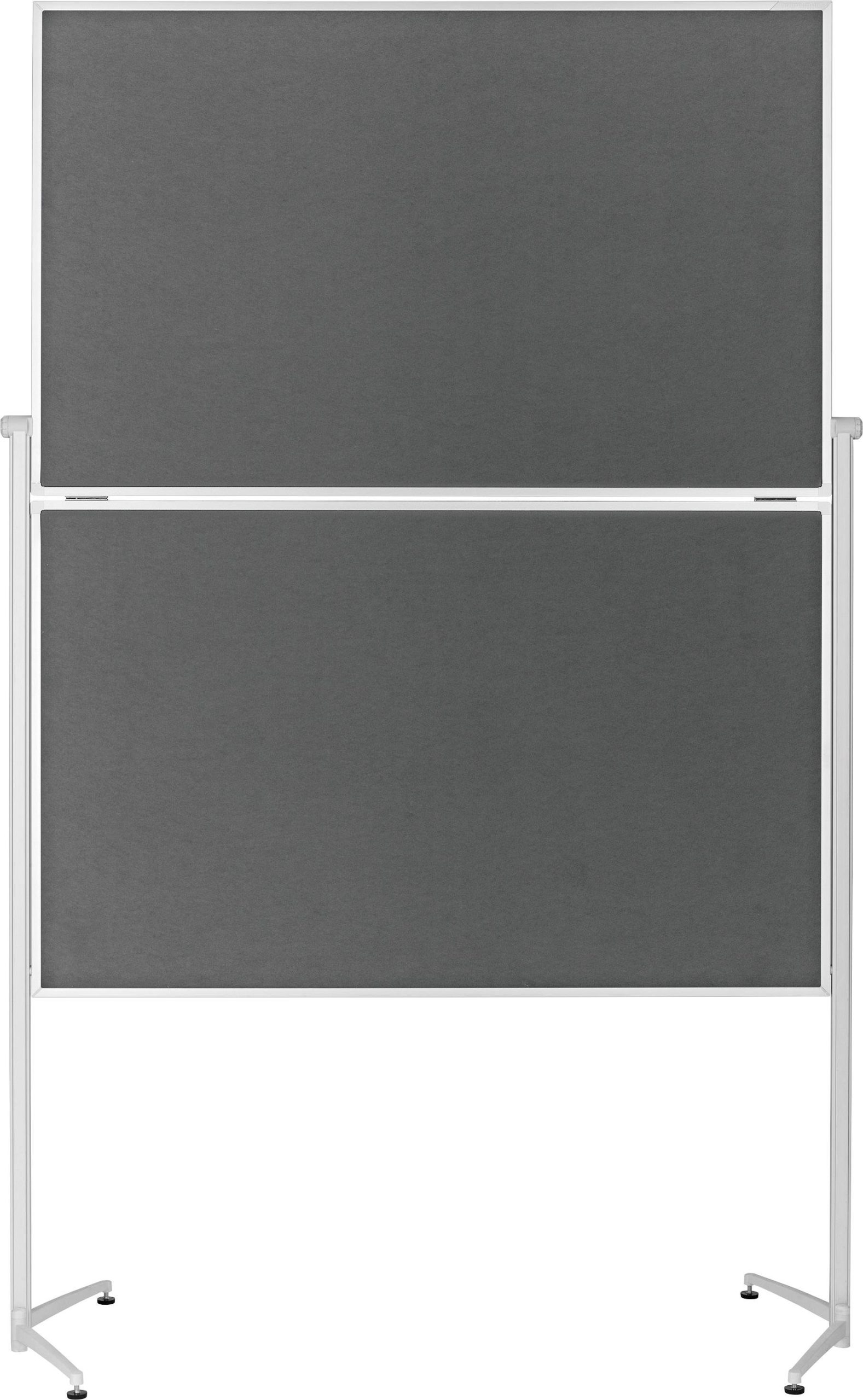 magnetoplan Presentatiebord Evolution plus (l x b x h) 1530 x 1200 x 2100 mm Vilt Grijs Inklapbaar 1151301