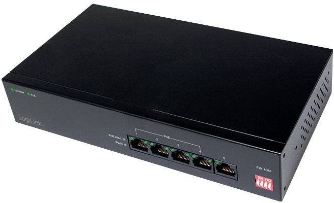 LogiLink NS0098 Netwerk switch 10 / 100 MBit/s IEEE 802.3at (25.5 W), IEEE 802.3af (12.95 W)