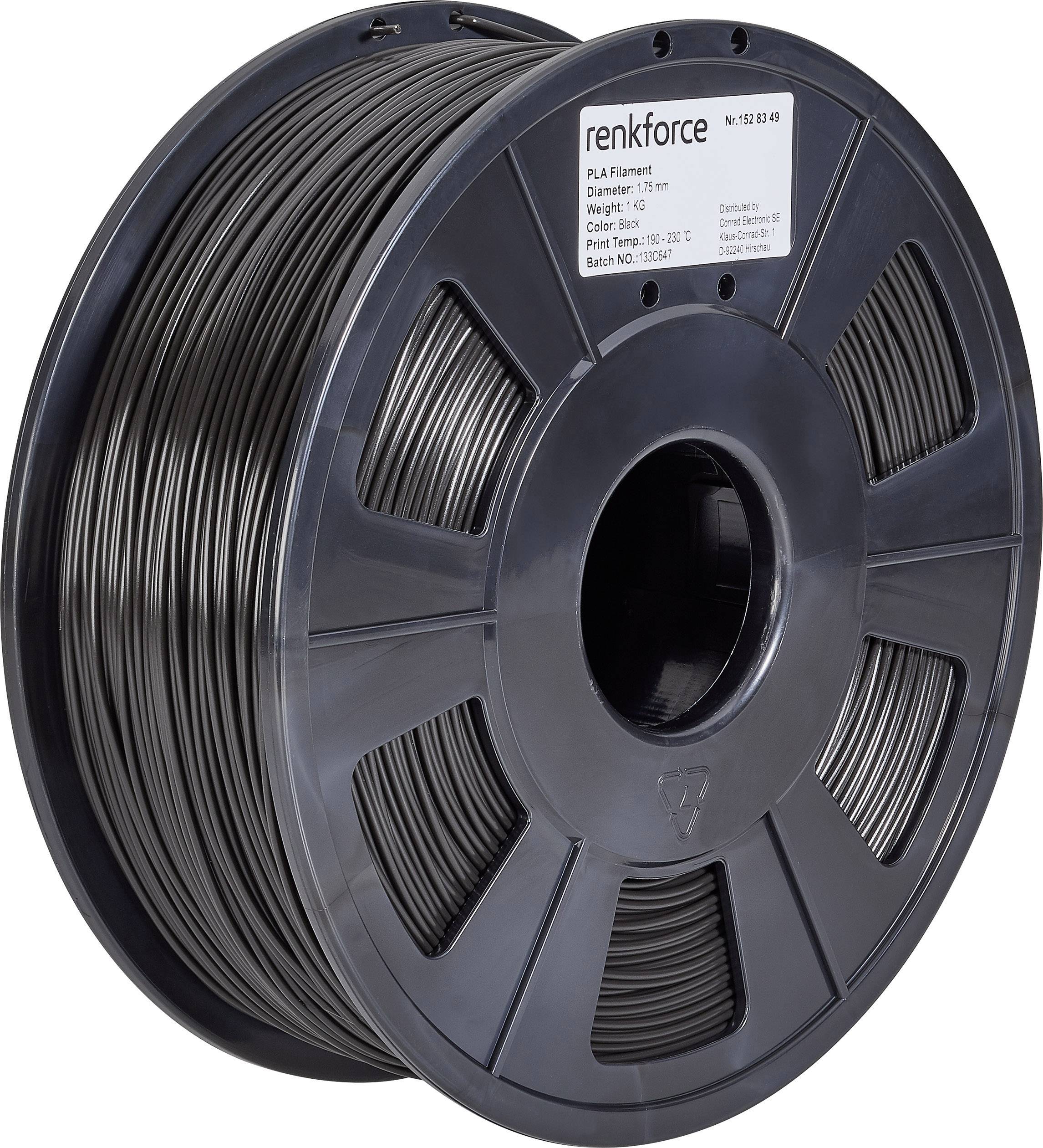 Renkforce RF-4511228 Filament PLA Pro 2.85 mm 1000 g Zwart 1 stuk(s)
