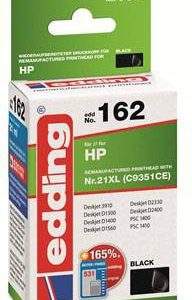 Edding Inktcartridge vervangt HP 21XL, C9351CE Compatibel Zwart EDD-162 18-162