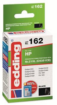 Edding Inktcartridge vervangt HP 21XL, C9351CE Compatibel Zwart EDD-162 18-162