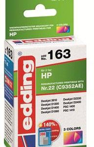 Edding Inktcartridge vervangt HP 22XL, C9352AE Compatibel Kleur EDD-163 18-163