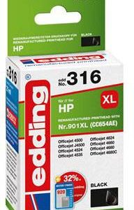 Edding Inktcartridge vervangt HP 901XL, CC654AE Compatibel Zwart EDD-316 18-316 Edding Inktcartridge vervangt HP 901XL, CC654AE Compatibel Zwart EDD-316 18-316