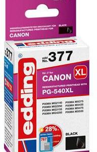 Edding Inktcartridge vervangt Canon PG-540 XL Compatibel Zwart EDD-377 18-377 Edding Inktcartridge vervangt Canon PG-540 XL Compatibel Zwart EDD-377 18-377