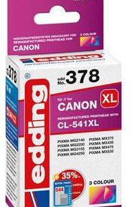 Edding Inktcartridge vervangt Canon CL-541 XL Compatibel Cyaan, Magenta, Geel EDD-378 18-378 Edding Inktcartridge vervangt Canon CL-541 XL Compatibel Cyaan, Magenta, Geel EDD-378 18-378
