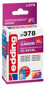 Edding Inktcartridge vervangt Canon CL-541 XL Compatibel Cyaan, Magenta, Geel EDD-378 18-378