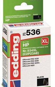 Edding Inktcartridge vervangt HP 934XL, C2P23AE Compatibel Zwart EDD-536 18-536 Edding Inktcartridge vervangt HP 934XL, C2P23AE Compatibel Zwart EDD-536 18-536