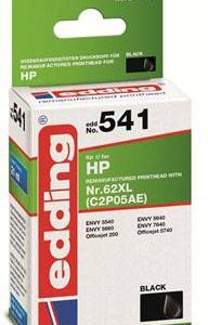 Edding Inktcartridge vervangt HP 62XL, C2P05AE Compatibel Zwart EDD-541 18-541