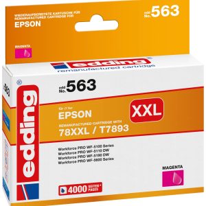 Edding Inktcartridge vervangt Epson 78XXL, T7893 Compatibel Magenta EDD-563 18-563