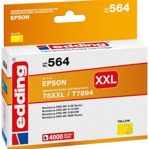 Edding Inktcartridge vervangt Epson 78XXL, T7894 Compatibel Geel EDD-564 18-564
