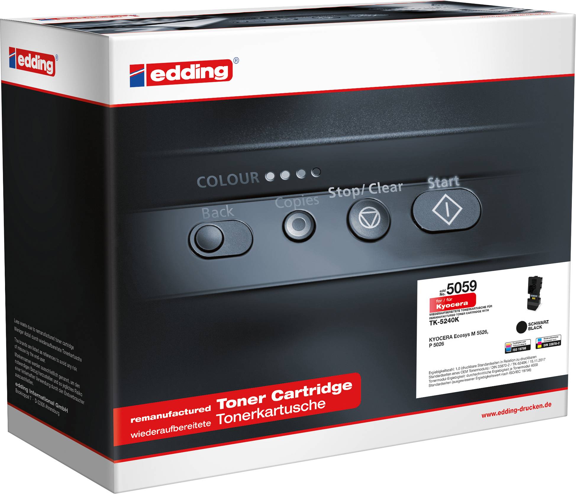 Edding Toner vervangt Kyocera TK-5240K Compatibel Zwart 4000 bladzijden EDD-5059 18-5059